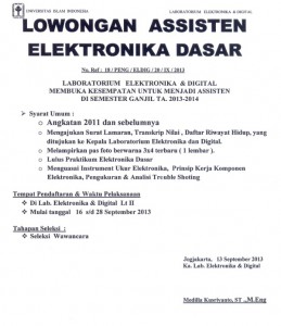 Elektronika Dasar Teknik Elektro FTI UII 
